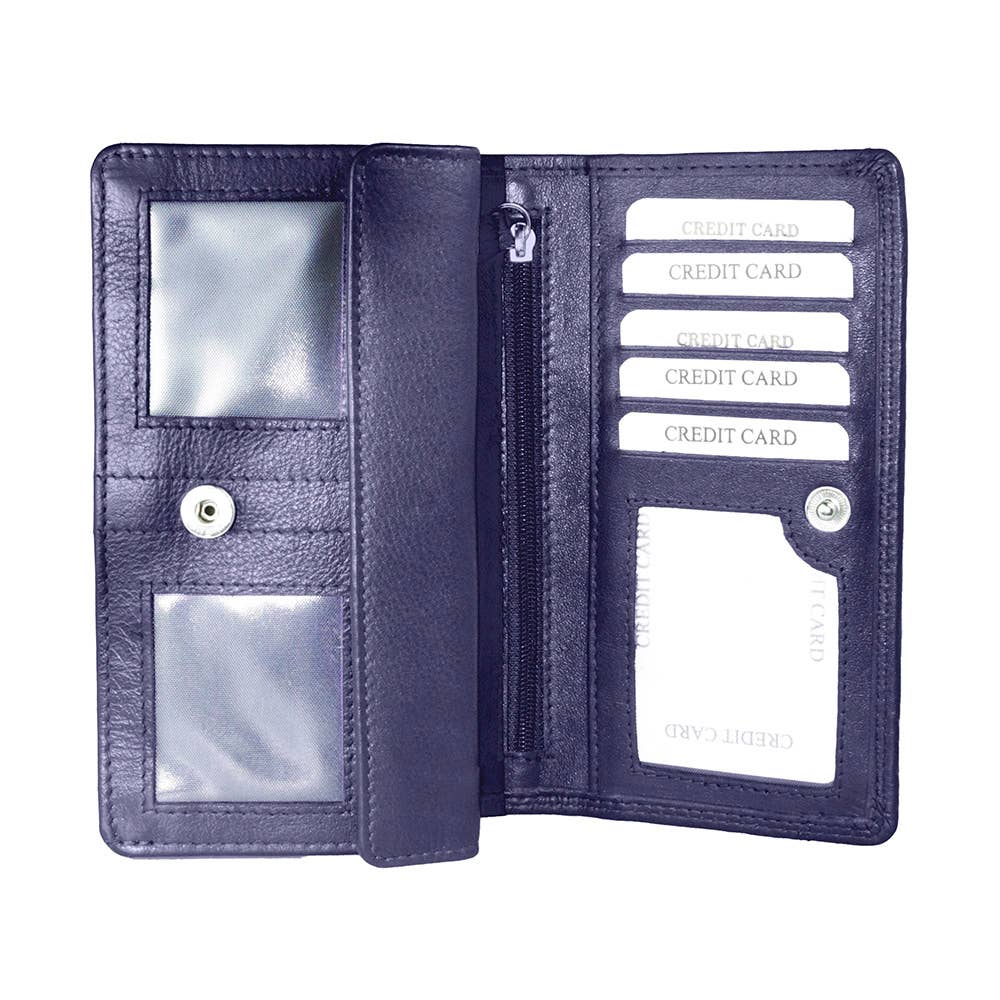 Arrigo - Wholesale Wallet - Women's - Wallet Leather Ladies RFID - Leather Woman Harmonica Wallet42