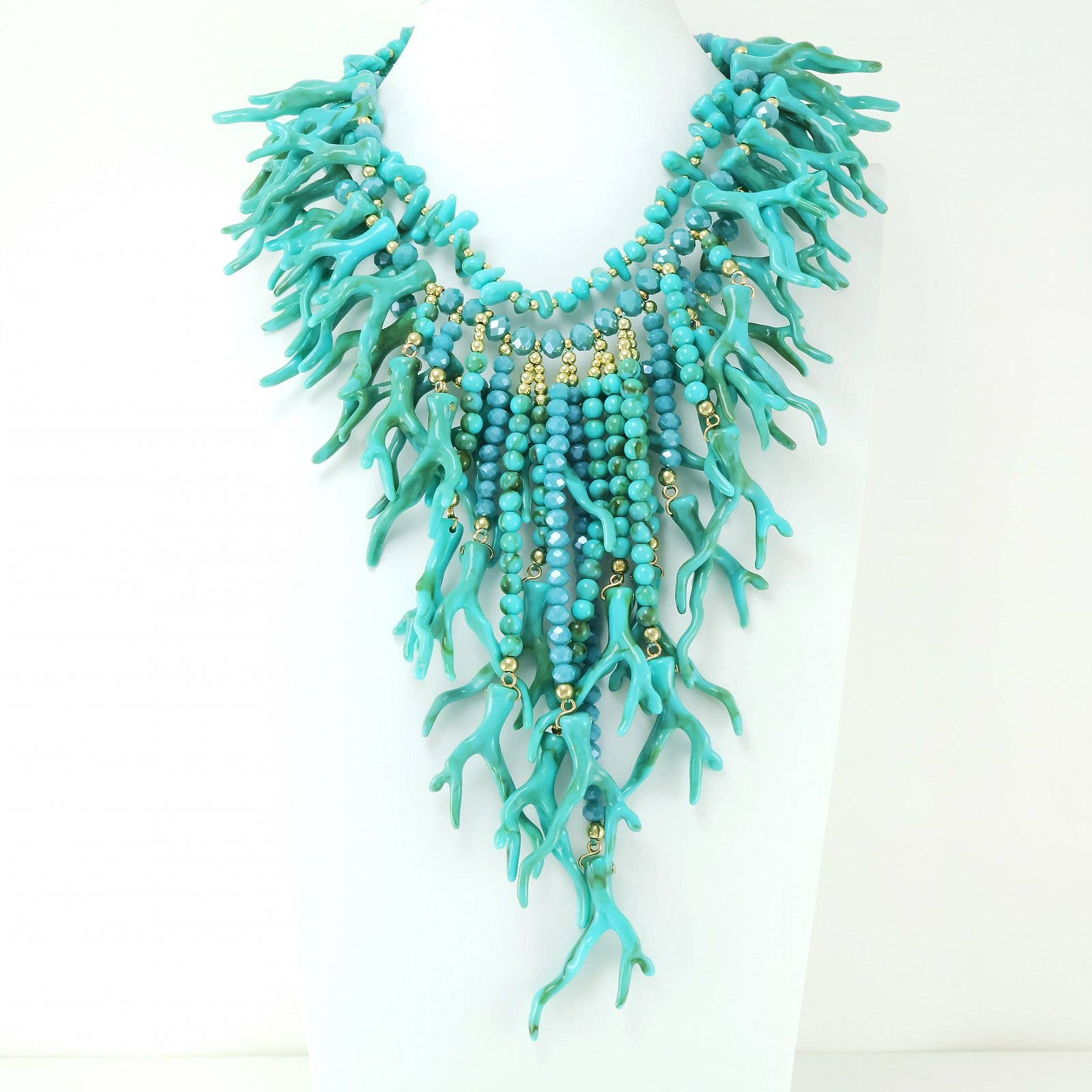 SWEET MAGIC MODA Y COMPLEMENTOS - Wholesale Bib Necklace - SHORT CORAL NECKLACE2