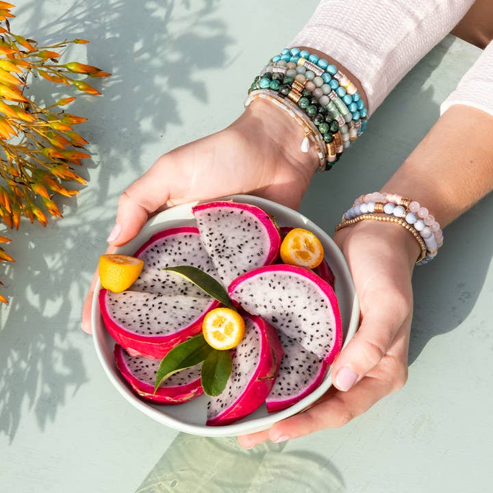 Scout Curated Wears - Wholesale Beaded Bracelet - Intermix Stone Stacking Bracelet - Mexican Onyx