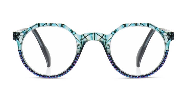 Læsebriller: Evangeline Green Water for engroshandel hos JIMMY CRYSTAL NY_ Italia (J.C. ITALIA S.R.L)