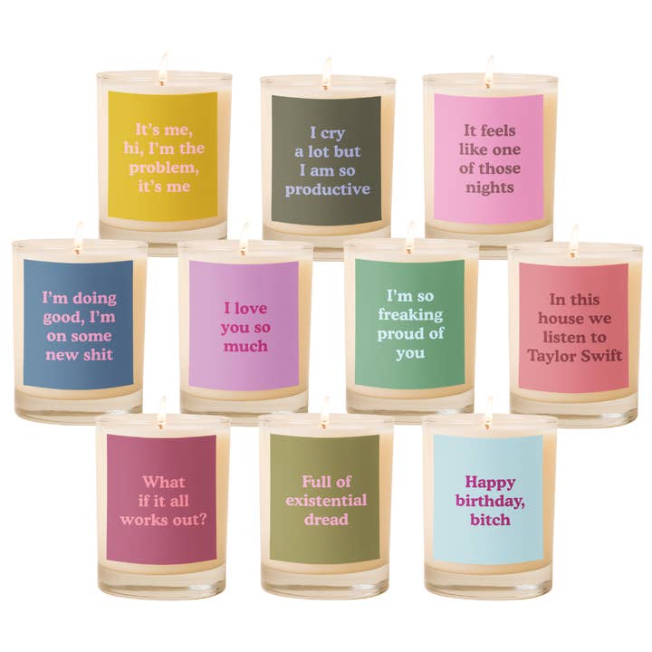 Talking Out of Turn - Wholesale Jar/Filled Candle - NEW! Candle Rocks Glass - Yippie12