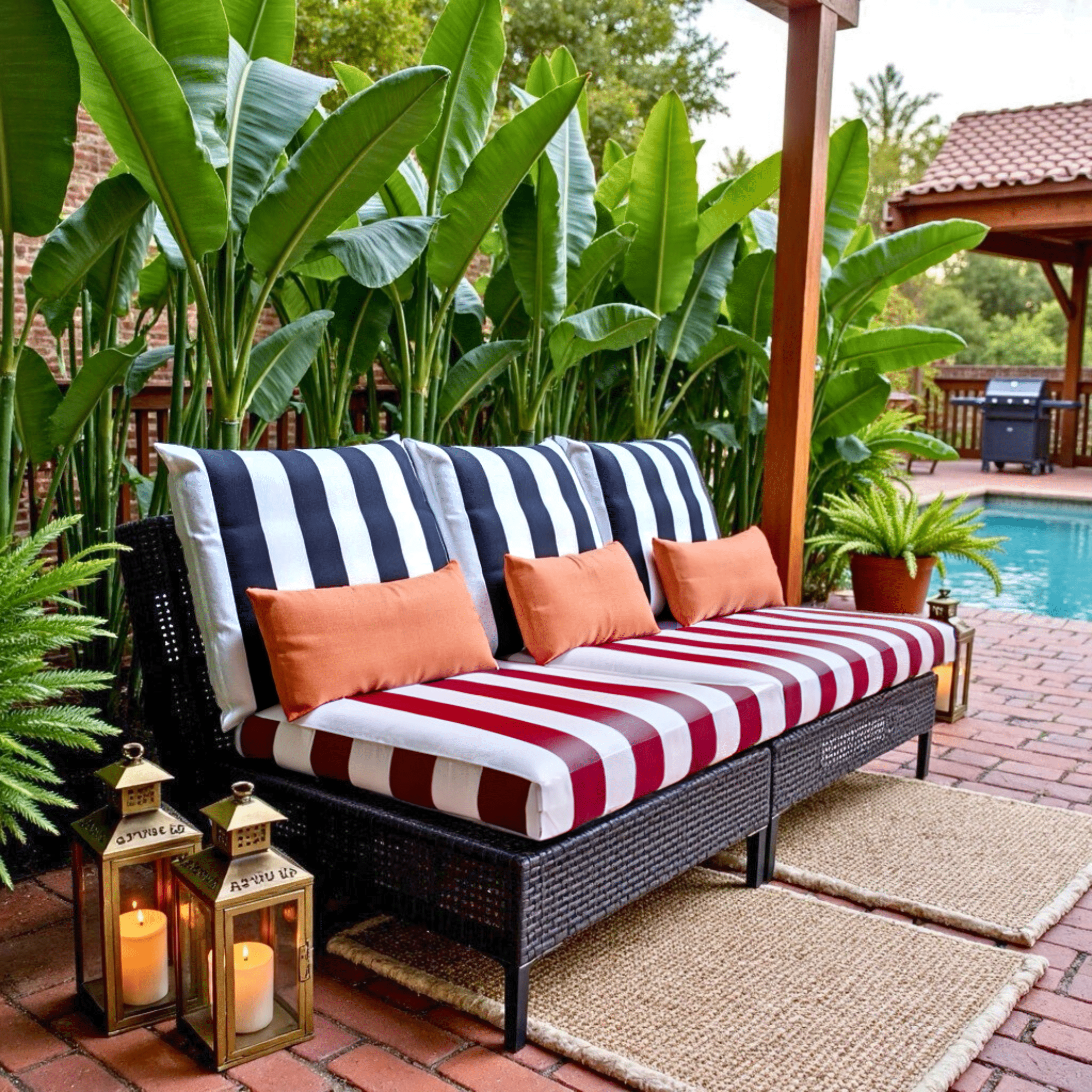 REMOVED BRAND - Wholesale Throw Pillow Cover - 2 Pack Outdoor Pillow Covers | Black White Stripe | Compatible with IKEA Duvholmen and Kuddarna Cushions3