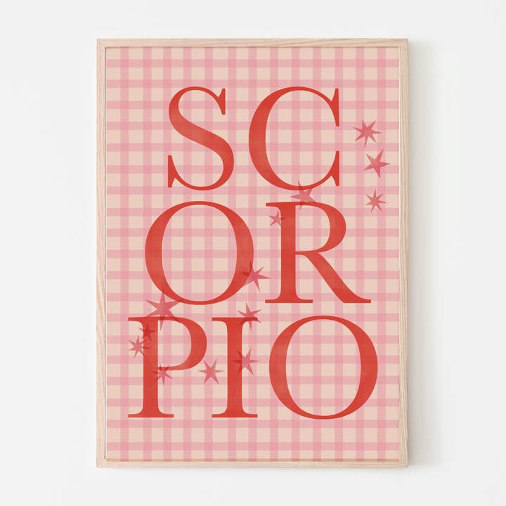 Scorpio Wall Art Print for wholesale by P's Emporium