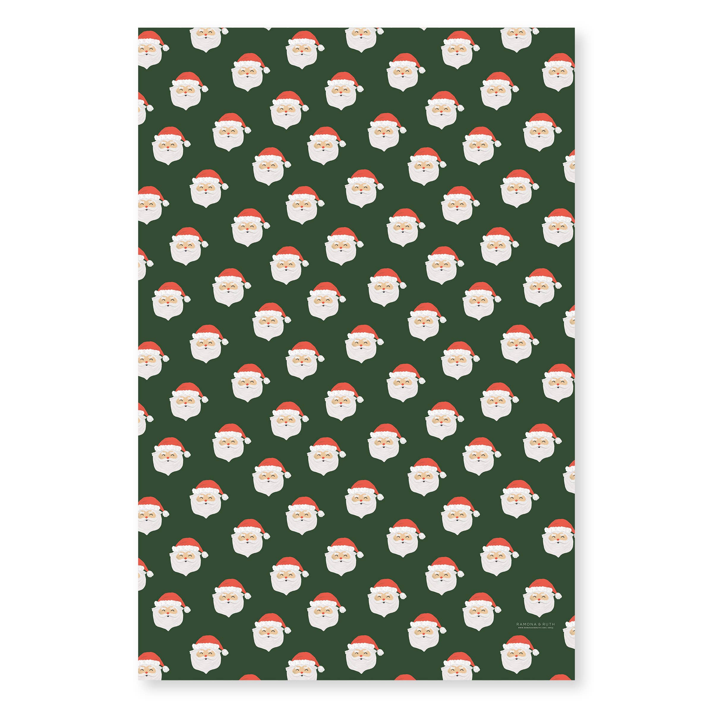 Ramona & Ruth - Wholesale Flat Wrap - Santa Gift Wrap | Flat Sheet 1