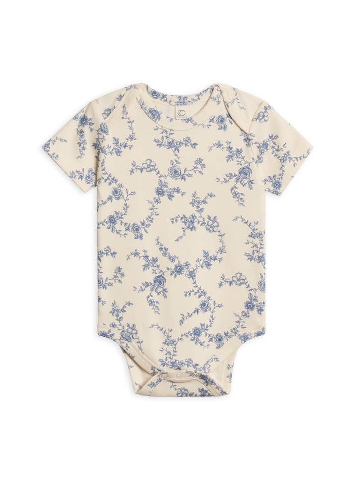 Colored Organics - Wholesale Bodysuit (Non-Footed) - Baby - Organic Baby Afton Bodysuit - Serena Floral / Rain