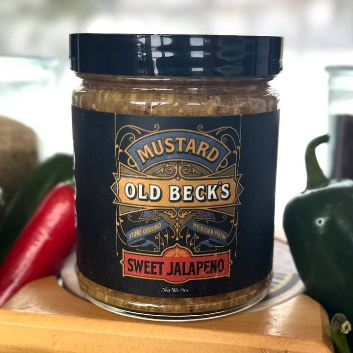 Sweet Jalapeno Mustard for wholesale by Old Beck's