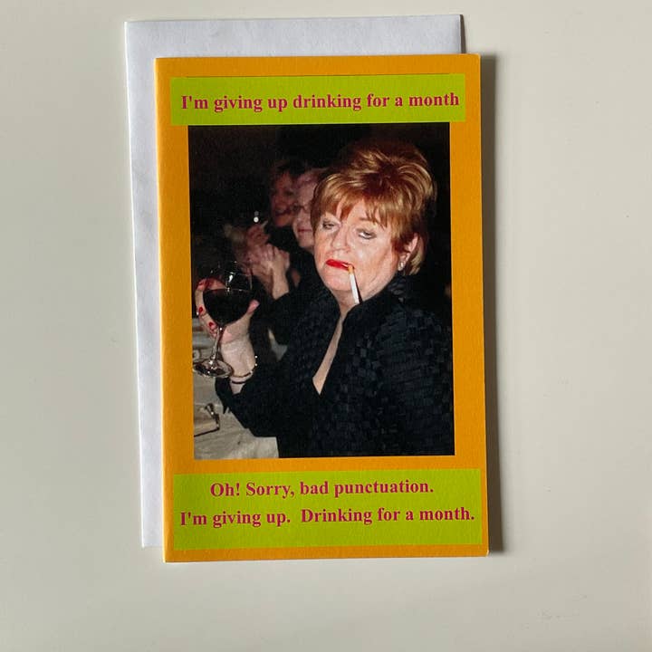 Jacs Studio Toronto - Wholesale Verjaardagskaartje - Ik stop met drinken. - Verjaardag