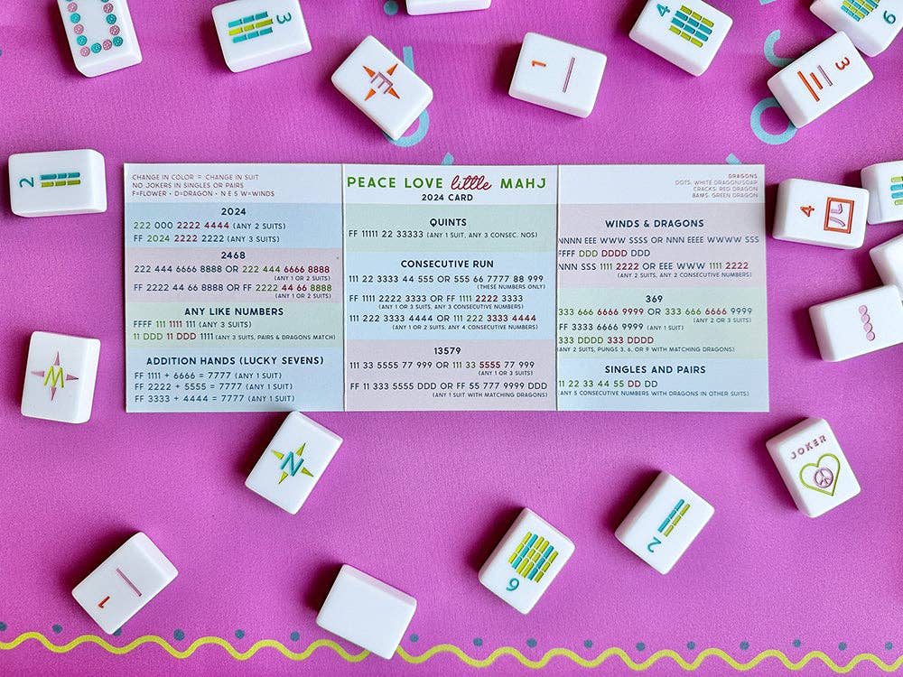 Peace Love Mahjong - Wholesale Card Game - 2025 Little Mahj Card1