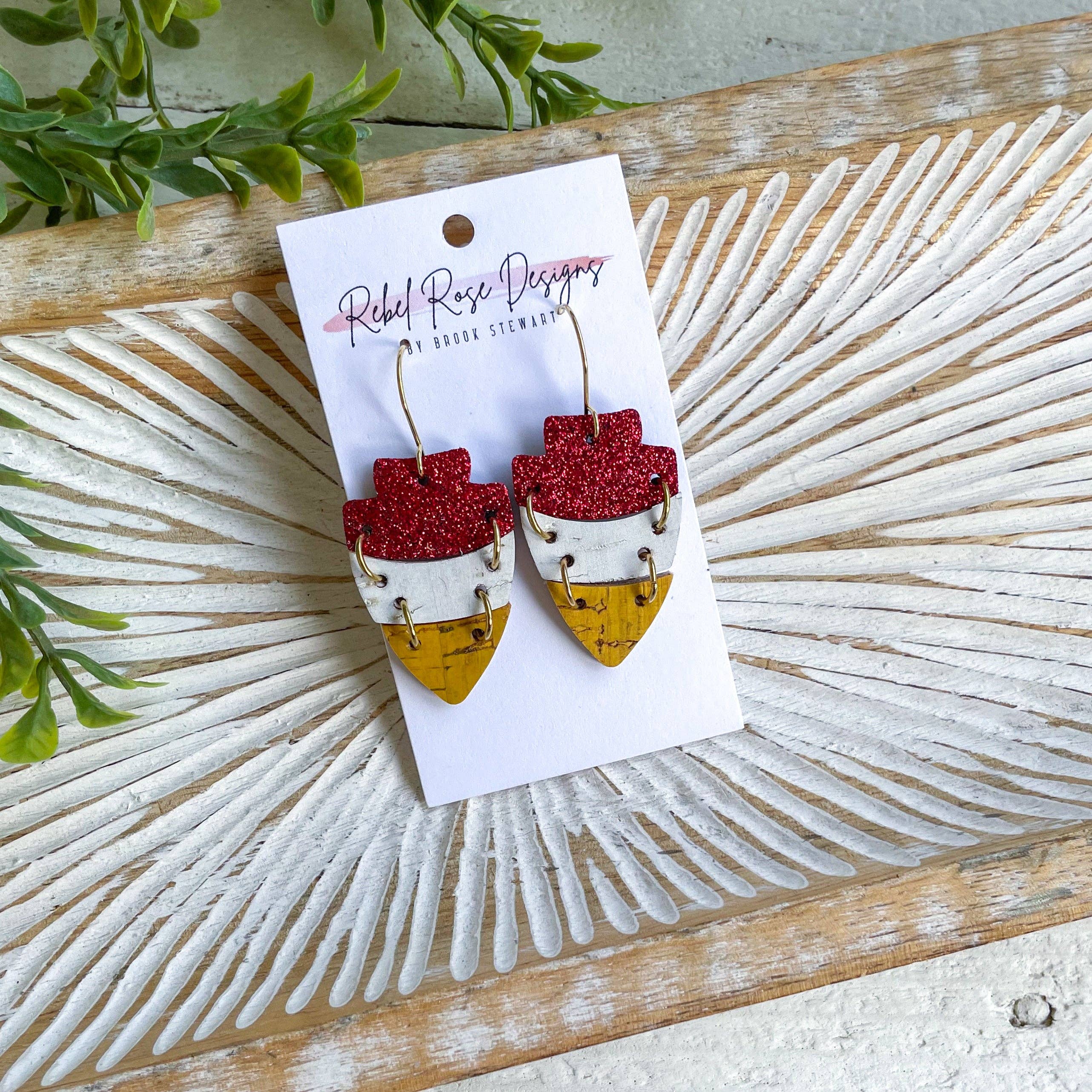 Rebel Rose Designs by Brook - Wholesale Dangle Earrings - KC Arrow Earrings - 3 Sizes0