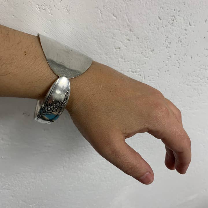 Pulsera de cuchara plateada para venta al por mayor de Gleamlety