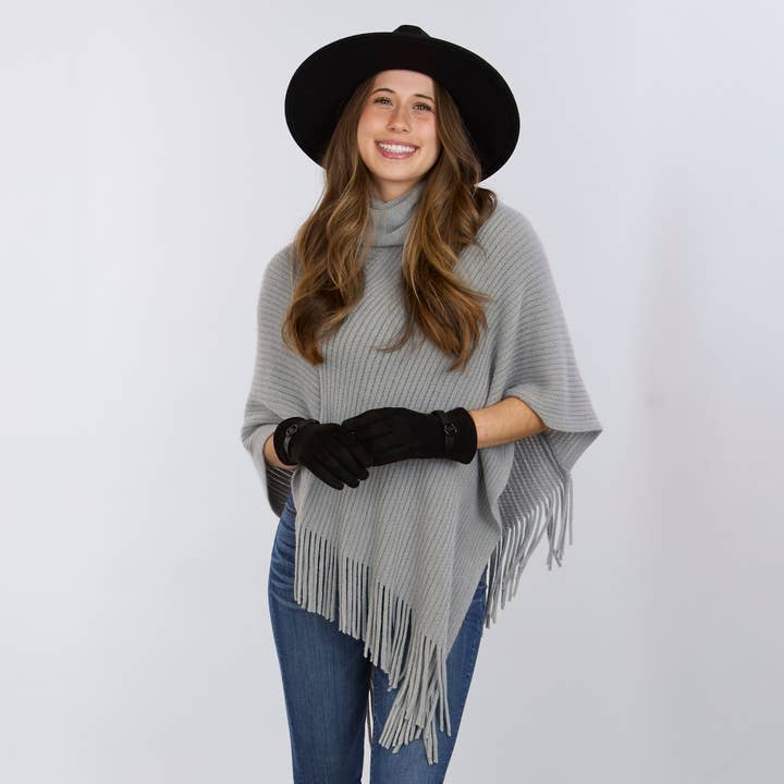 Hadley Wren - Wholesale Poncho - Women's - Margo Poncho - Gray1