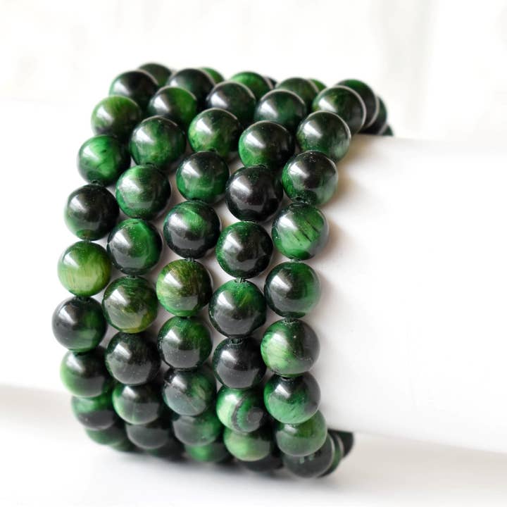 Soothing Crystals – Großhandel Perlenarmband – Heilungsarmband | Tigerkatzenauge grüne Edelsteinarmbänder