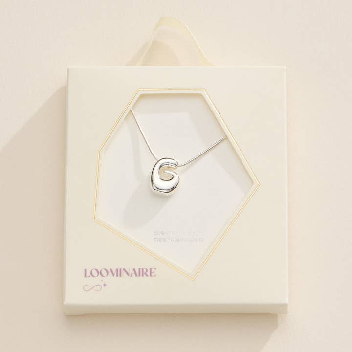 Lilla Haven - Wholesale Pendant/charm necklace - 16 Assorted 18K Gold Dipped Bubble Initial Necklace27