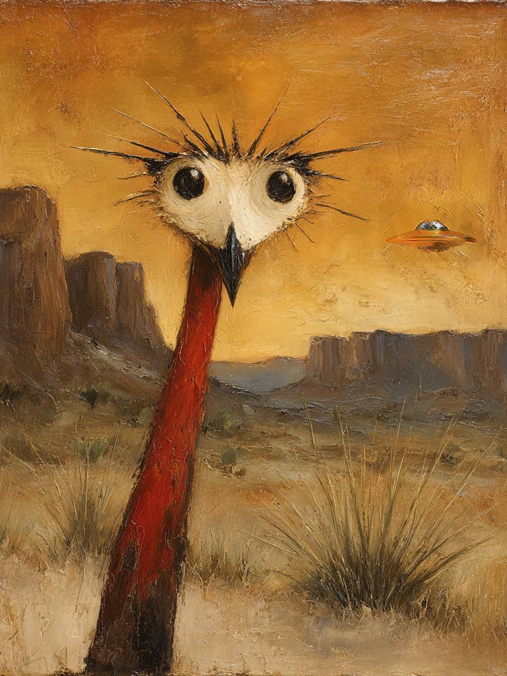 Supai Alien - Art of the Southwest 8"x10" Artwork for 11"x14" Frame for wholesale by Mowbi