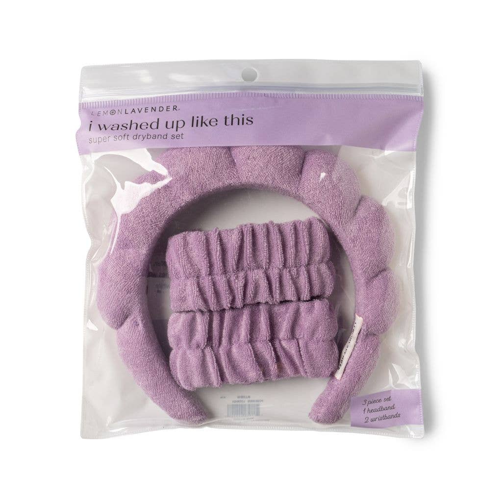 DM Merchandising - Wholesale Spa Headband - Lemon Lavender Washed Up Like This Super Soft Dryband Set4