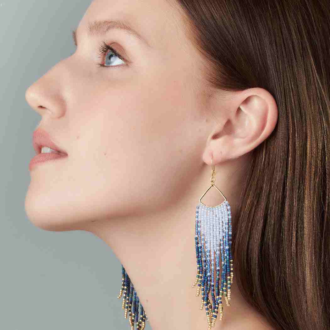 Marquet - Vente Boucles d'oreilles pendantes - Boucles d'oreilles chandelier Amanda Commerce Équitable - Cadeaux de Noël3