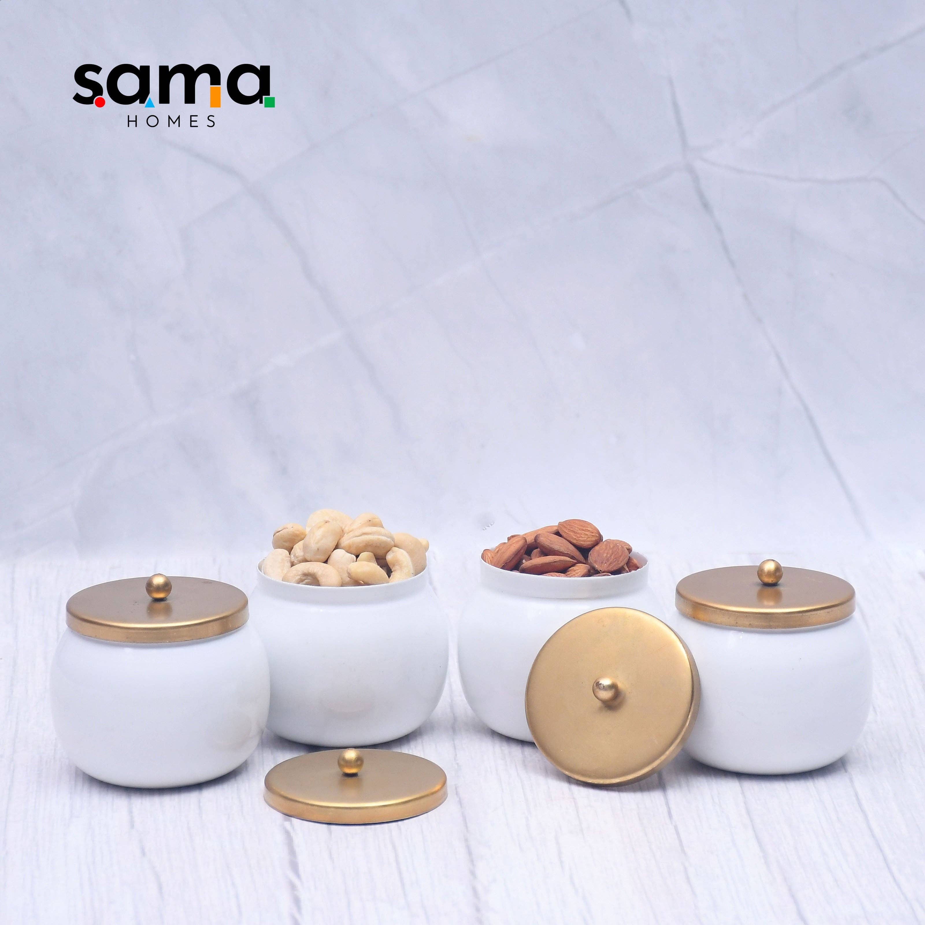 Blanc Contenants à fruits secs - Coffret cadeau royal, lot de 2 et 4 en vente sur Faire4