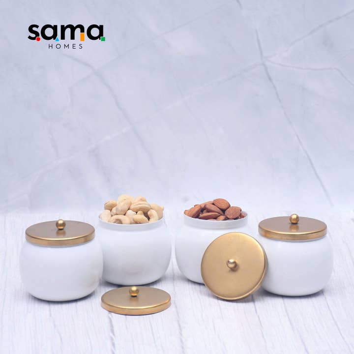 Blanc Contenants à fruits secs - Coffret cadeau royal, lot de 2 et 4 en vente sur Faire4