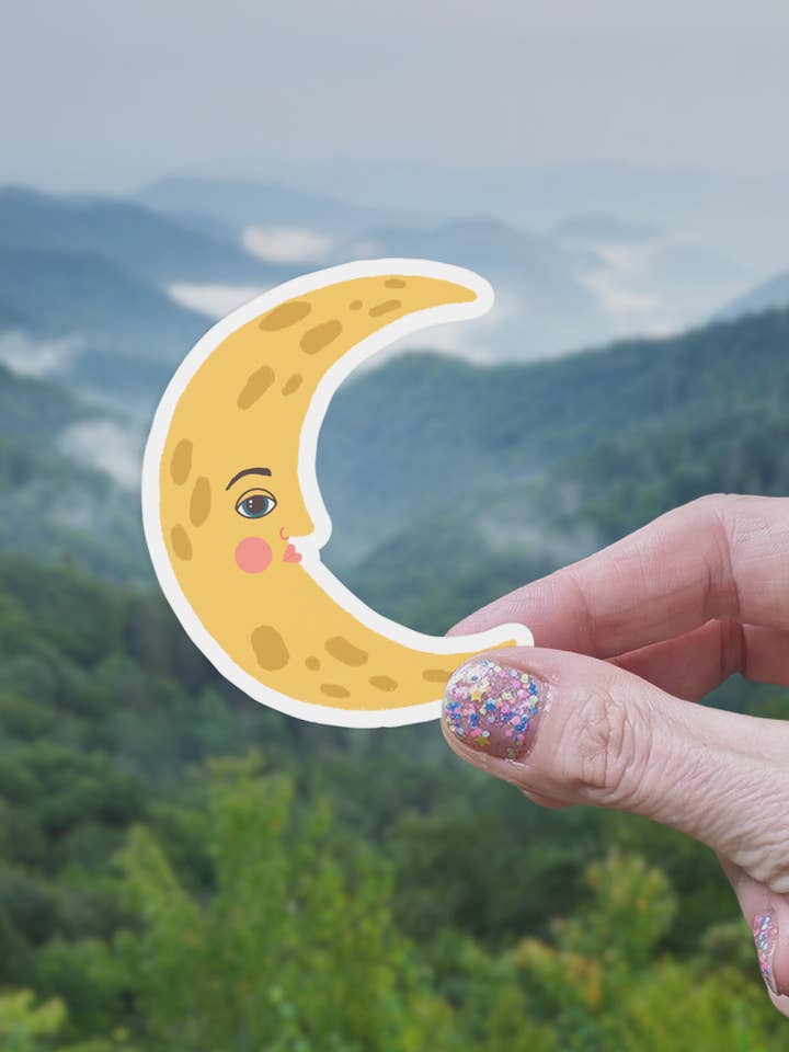 Moon Vinyl Sticker for engroshandel hos Lucid Moon Studio, LLC