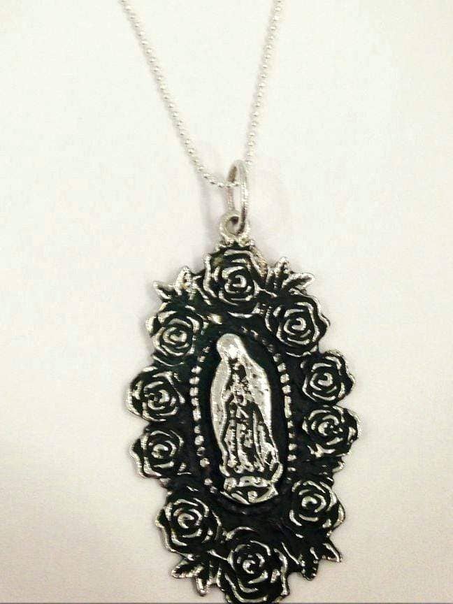 Virgen de Guadalupe Rosa Necklace 1 for wholesale by ilaments
