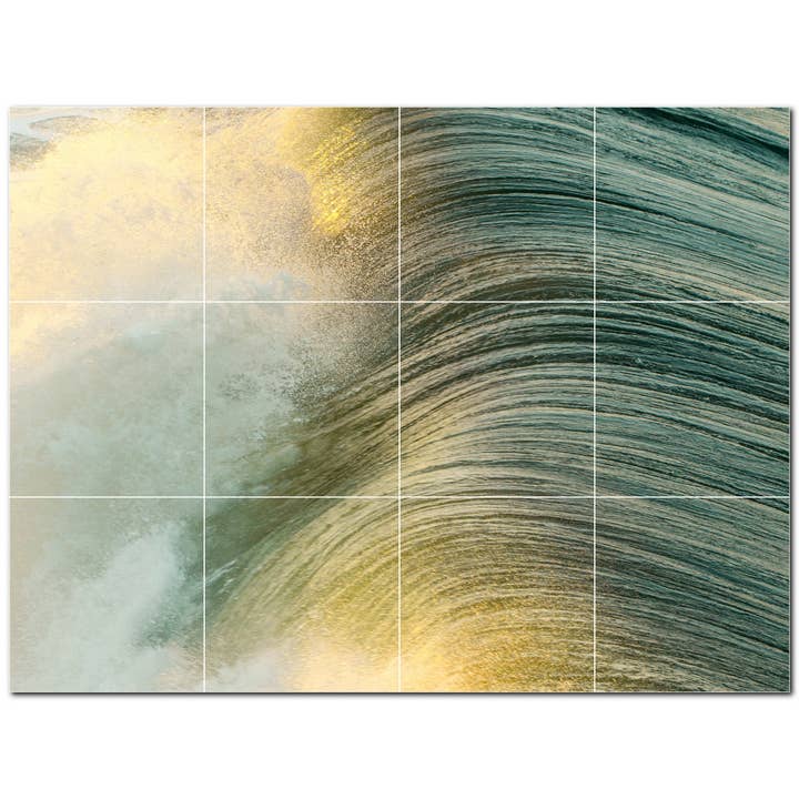 Wave Keramiska plattor Keramiska plattor Väggmålning PT501160 för wholesale av Picture-Tiles.com