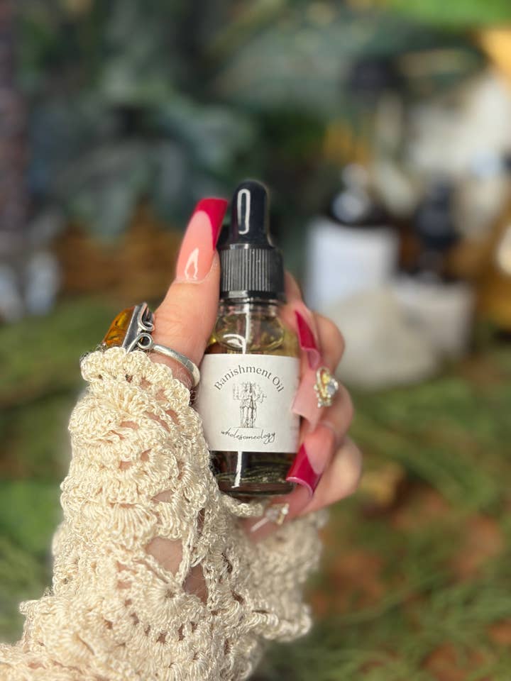 Huile d'onction de bannissement pour la vente par Wholesomeology