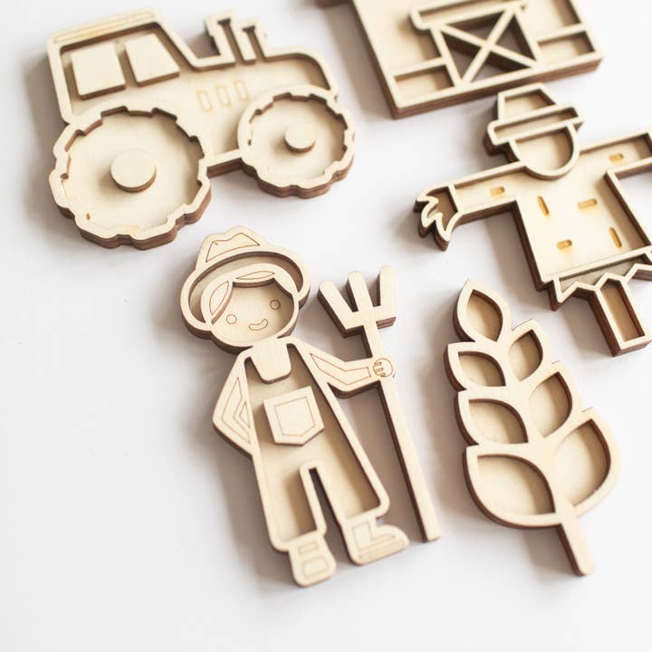 Studio de Rijk - Wholesale Toy set – Kids - Play tray mini set - On the farm1