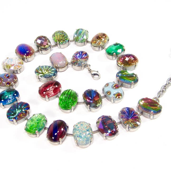 Opal Space Age Collar Necklace Bohemia for wholesale by SoHo Schmuckmanufaktur