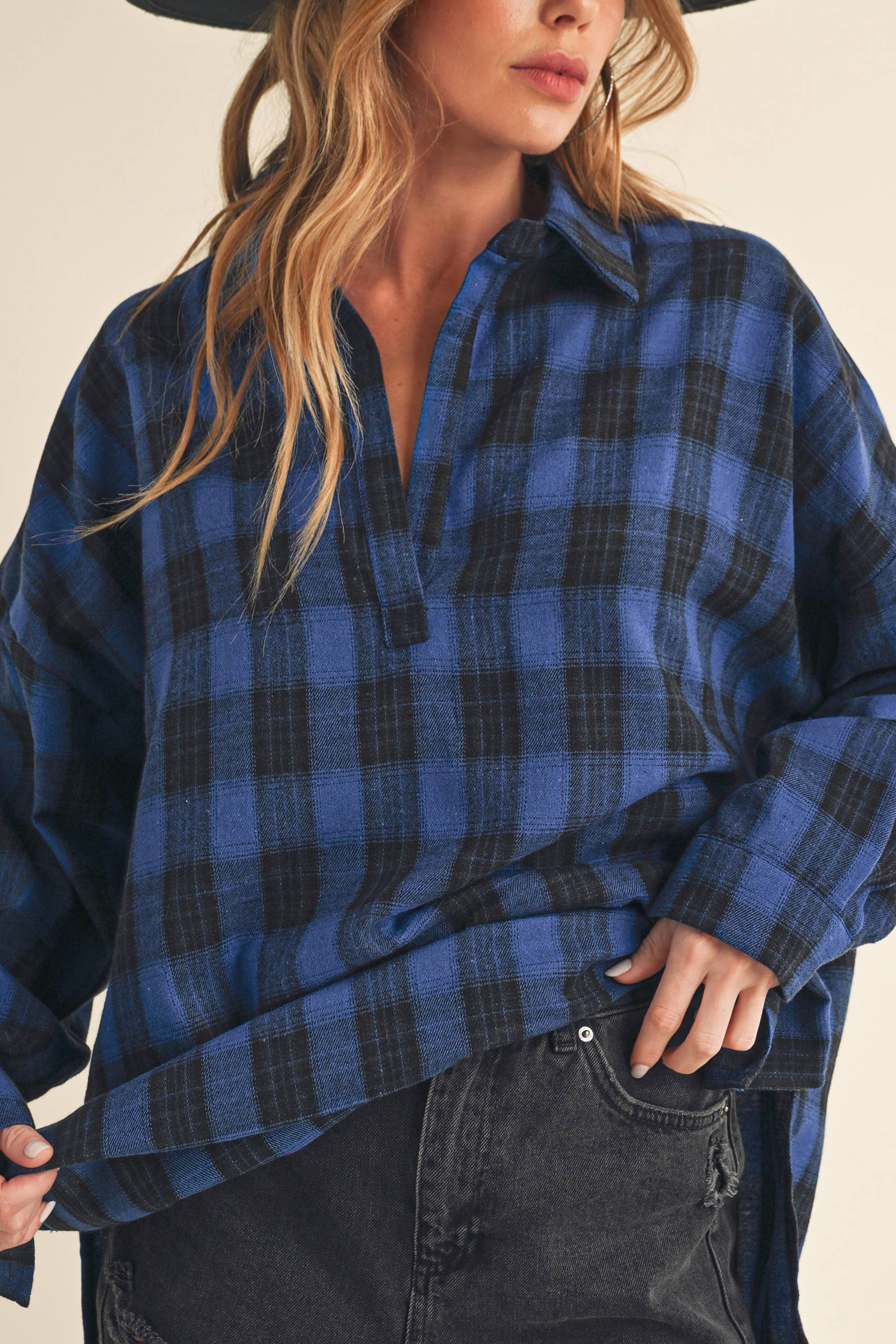 AEMI + CO - Wholesale Button Down Shirt - Women's - 8208CN Tamra Shirt 127