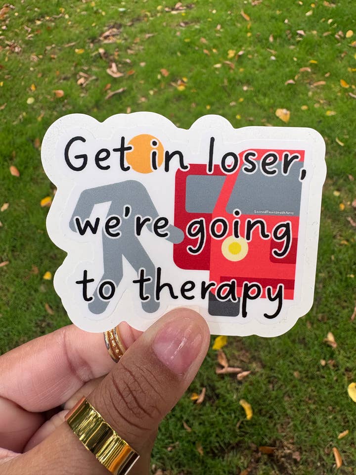 Going to Therapy vinyl sticker for wholesale by Sacred Paintbrush Arts