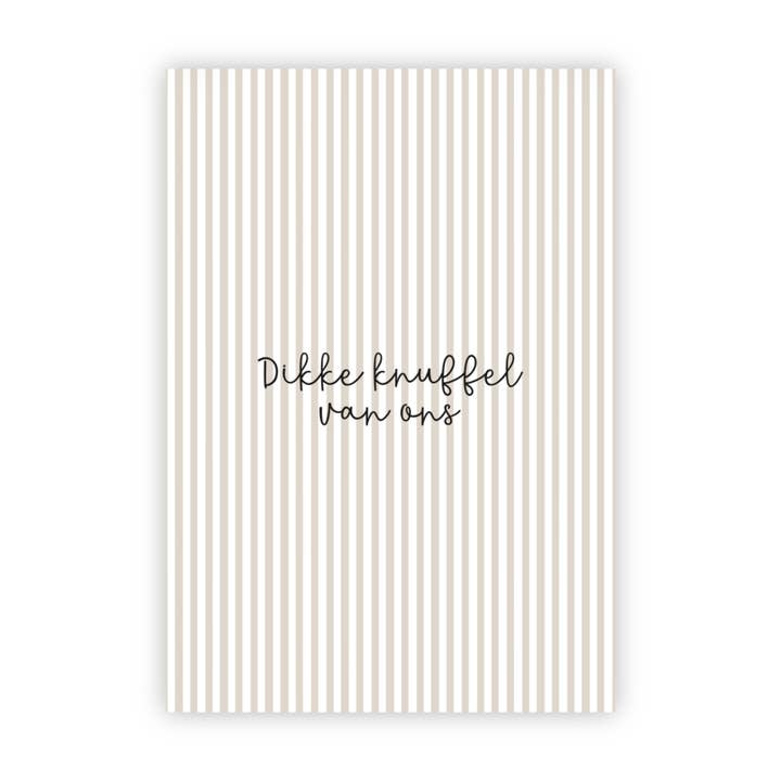 Dubbele wenskaart | Dikke knuffel van ons voor wholesale door Wensjegeluk