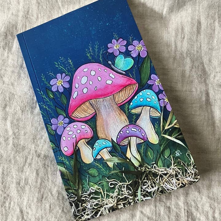 Mushrooms Journal for wholesale by Artwork by Sandra Naufal
