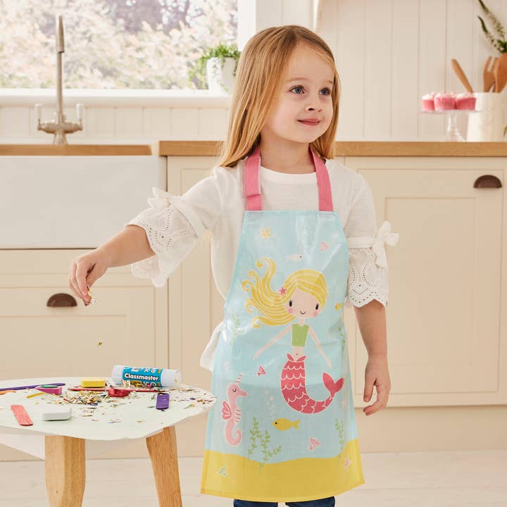 Aqua Mermaid PVC Apron Kids PVC Aprons for wholesale on Faire0
