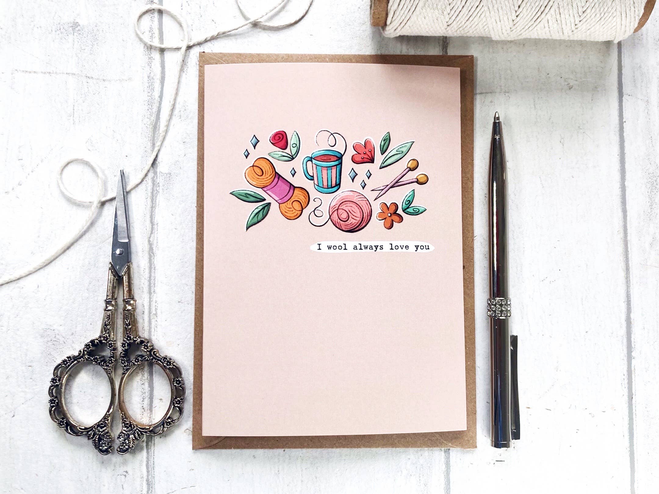 Little Green Stitches - Venta al por mayor Tarjetas de felicitación - Tarjeta de felicitación artesanal con diseño de tejido y crochet2