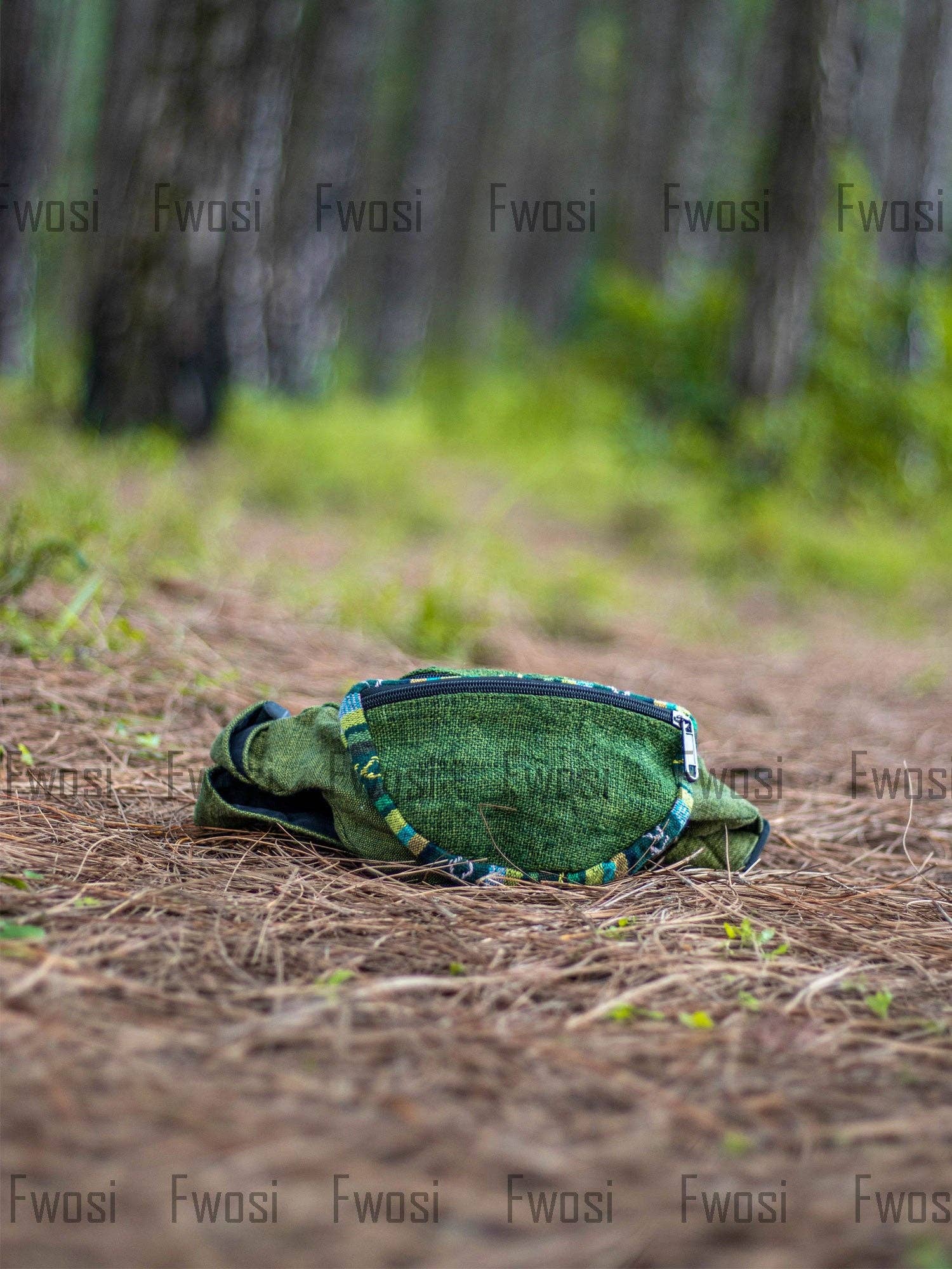 Fwosi - Vendita all'ingrosso Marsupio - Unisex - Marsupio Verde in Canapa1