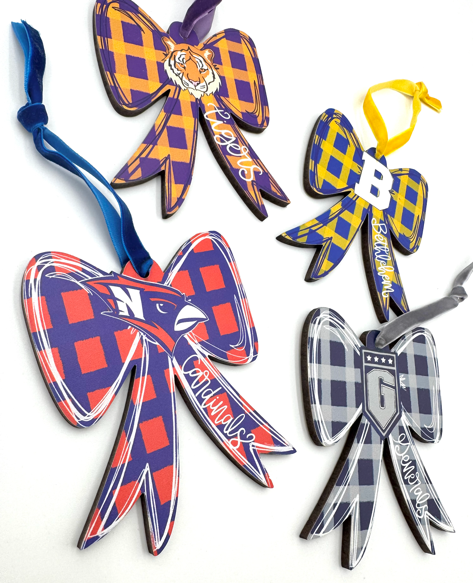 Doodles By Rebekah - Wholesale Ornament - Custom School Logo Wooden Ornaments1
