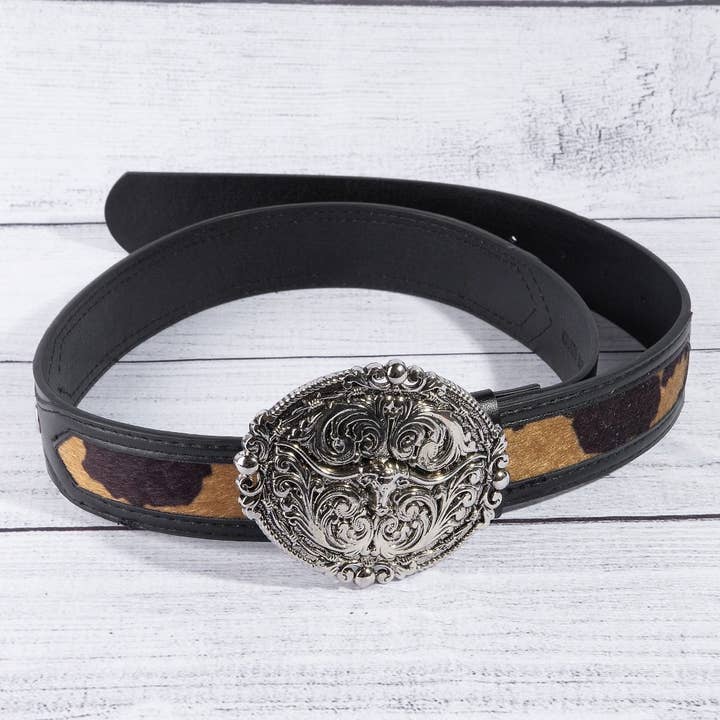 Collections by Fame Accessories - Wholesale Belt - Women's - Embroidered Longhorn Western Buckle Vegan Leather Belt6