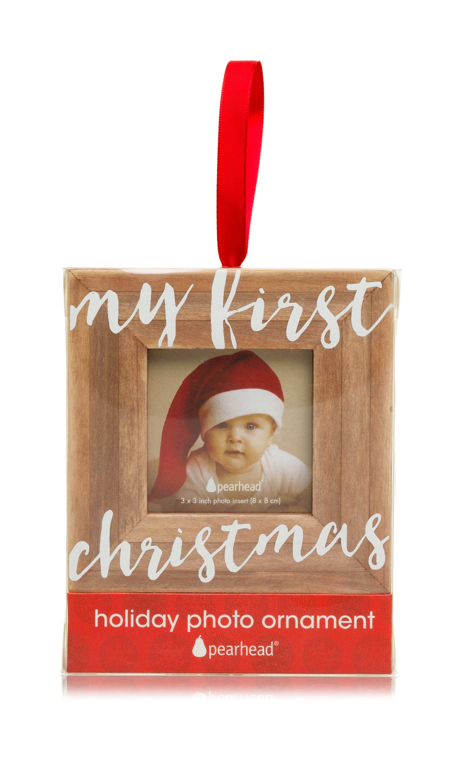 Pearhead - Wholesale Ornament - Kids & Baby - My First Christmas Holiday Wooden Picture Frame Ornament9