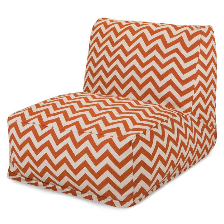 Majestic Home Goods Burnt Orange Chevron Chair Lounger for wholesale by Majestic Home Goods