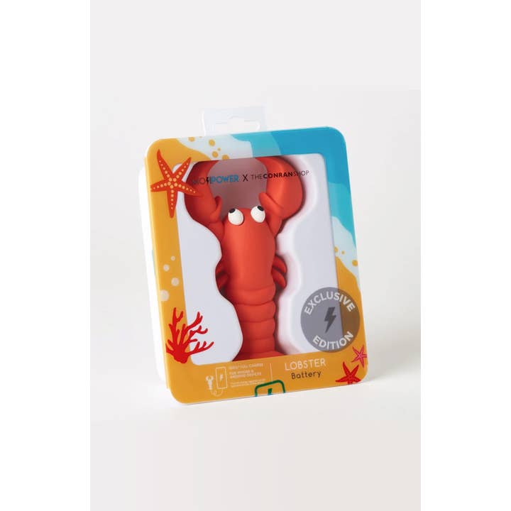 L10 Brands - Wholesale Portable Charger - Summer fun! Moji 4500 mAh Fast Charger - Lobster