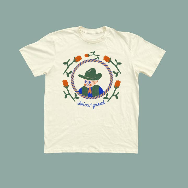 yarrow goods - Venta al por mayor Camisa - Unisex - Camiseta unisex Carefree Ranger, color crema