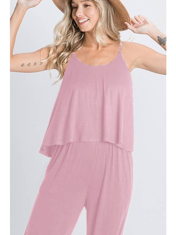 HEIMISH - Vente Combinaison – femme - COMBINAISON CROP SOLIDE SP1096-10 AVEC POCHE LATÉRALE6