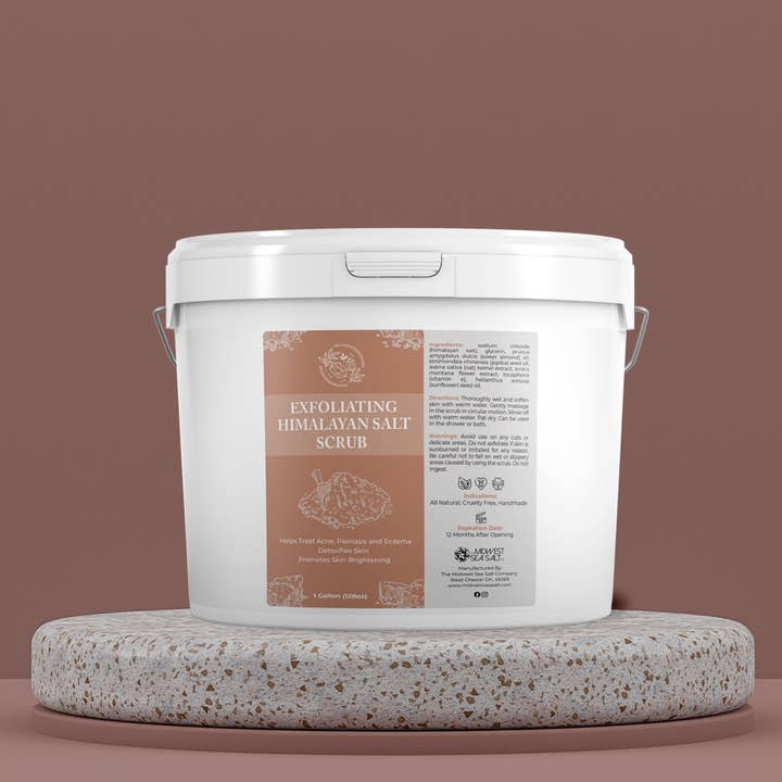 The Midwest Sea Salt Company - Wholesale Body Scrub/Exfoliant - Exfoliating Himalayan Salt Scrub - 128oz