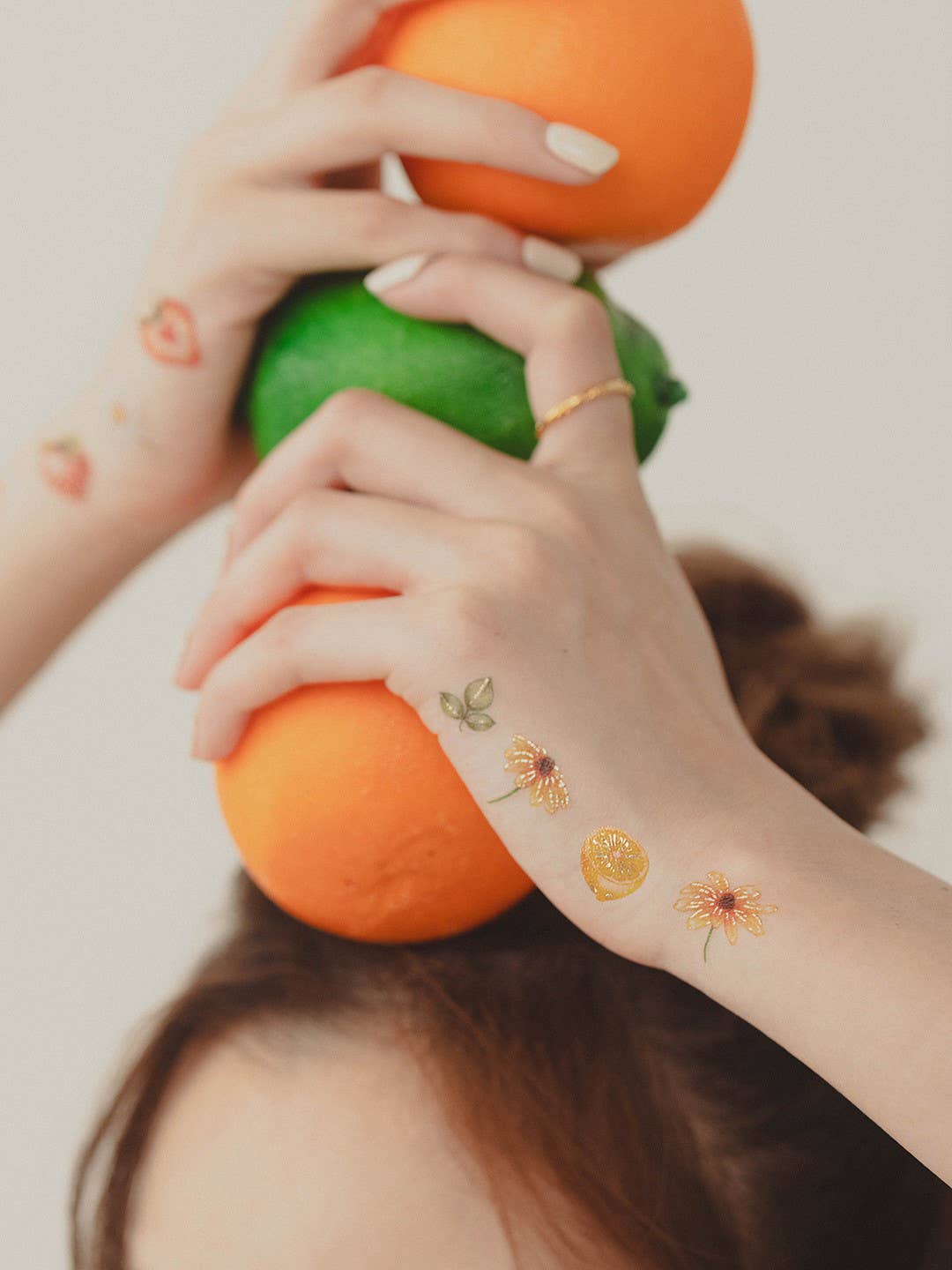 PAPERSELF – Tatuagem temporária por atacado – Adesivos de tatuagens temporárias de flores e frutas13