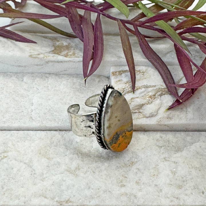 Handcrafted Kashi Semiprecious Stone Ring - Bumblebee Jasper and other Purchase Wholesale bumblebee jasper. Free Returns & Net 60 Terms on Faire trending on Faire.