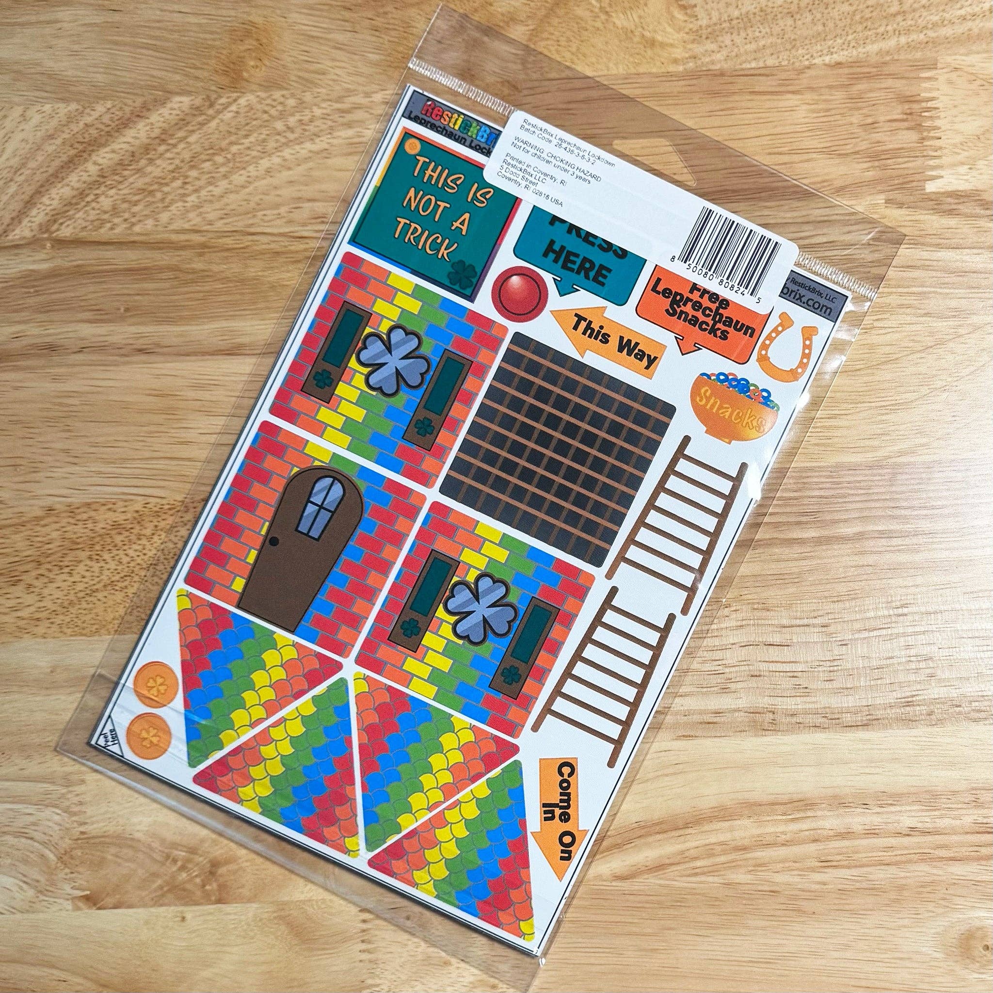 RestickBrix - Wholesale Building Set - Kids - Reusable Decals for Magnetic Tiles & Bricks: Leprechaun6