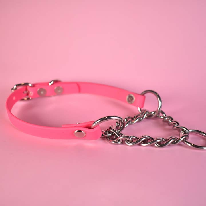 Hot Pink Biothane Martingale 1/2 Zoll für den Großhandel von Naughty Pawsies