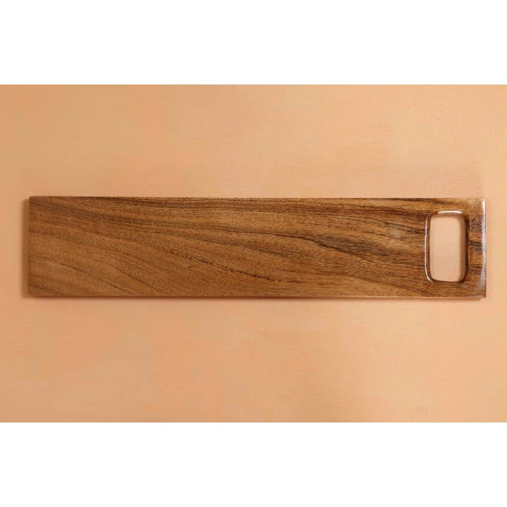 Casa Amarosa - Venta al por mayor Tablas de quesos - Tabla de charcutería de madera de teca hecha a mano, 17.9 x 3.6 pulgadas