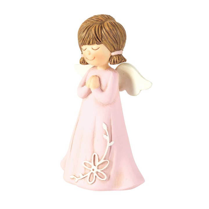 Dicksons - Wholesale Decorative Figurine - Angel Figurine Pink Praying Hands Resin