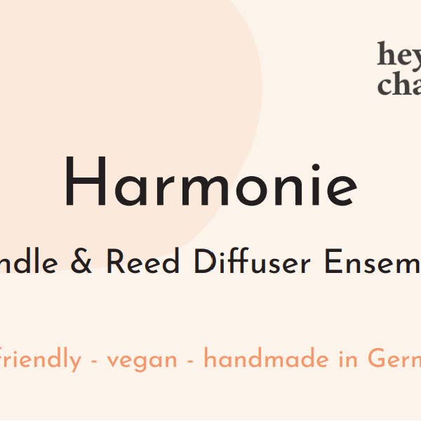 Harmonie - Diffusor-Ensemble aus Kerzen und Schilfrohr für den Großhandel von Hey Chalky GmbH